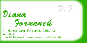 diana formanek business card